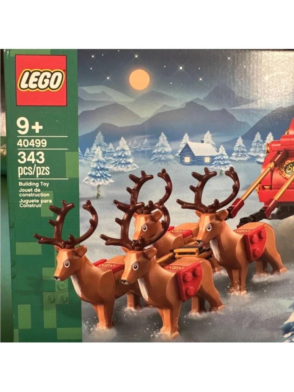 LEGO 40499 Santa’s Sleigh 343 Pc Retired Christmas Set Factory Sealed NIB